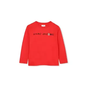 Marc Jacobs longsleeve din bumbac pentru copii culoarea roșu, W60587 imagine