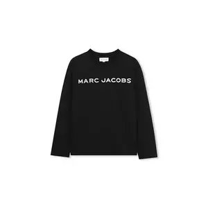 Marc Jacobs longsleeve din bumbac pentru copii culoarea negru, cu imprimeu, W60619 imagine