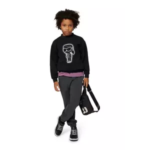 Karl Lagerfeld bluză copii culoarea negru, cu imprimeu, Z30637 imagine