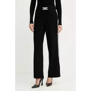 Elisabetta Franchi pantaloni de trening culoarea negru, cu imprimeu, KP69S56E2 imagine