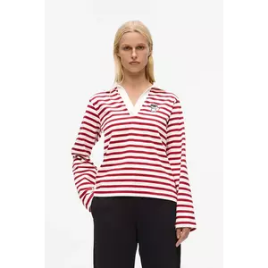 Karl Lagerfeld longsleeve din bumbac culoarea roșu, A4W17081 imagine