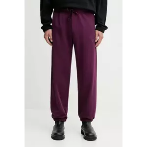 Versace Jeans Couture pantaloni de trening din bumbac culoarea bordo, uni, 79GAAT07 CF01T imagine