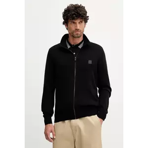 BOSS Orange cardigan din amestec de cașmir culoarea negru, 50543692 imagine