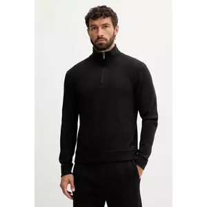 BOSS bluză culoarea bleumarin, uni, 50545597 imagine