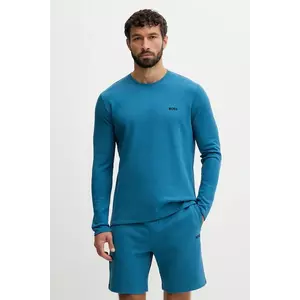 BOSS longsleeve lounge culoarea maro, uni, 50535870 imagine