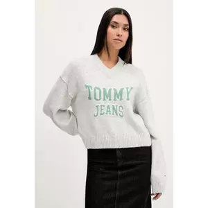 Tommy Jeans pulover din amestec de lână culoarea gri, DW0DW21711 imagine