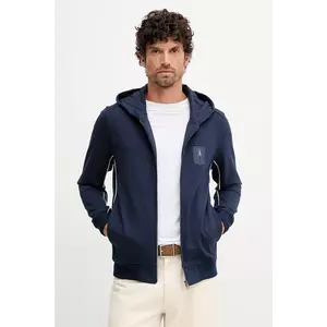 Aeronautica Militare bluză culoarea bleumarin, cu glugă, cu imprimeu, FE2064UF00667 imagine