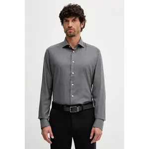 Eton cămașă din bumbac culoarea gri, cu guler italian, slim, 100013963 imagine