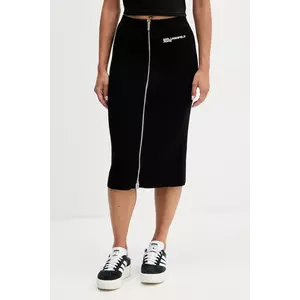 Karl Lagerfeld Jeans fustă culoarea negru, midi, creion, A4W12005 imagine