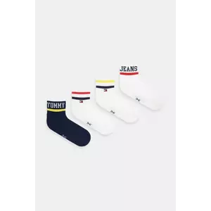 Tommy Jeans șosete 4-pack culoarea alb, 701238222 imagine