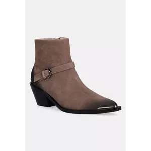 Coccinelle cizme din piele întoarsă culoarea negru, cu toc drept, E4 TVM 31 02 01 N59 imagine