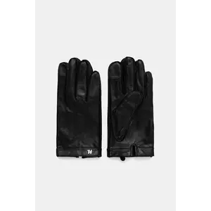 Karl Lagerfeld mănuși de piele culoarea negru, A4M33065 imagine
