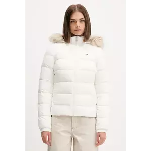 Tommy Jeans geacă de puf culoarea bej, DW0DW18312 imagine