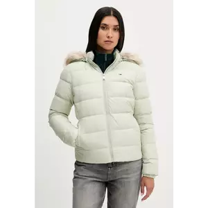 Tommy Jeans geacă de puf culoarea bej, DW0DW18312 imagine