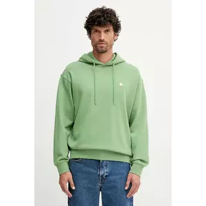 United Colors of Benetton hanorac de bumbac culoarea negru, cu glugă, uni, 342ZU201K imagine