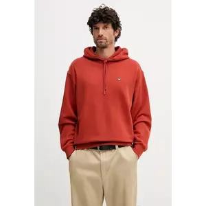 United Colors of Benetton hanorac de bumbac culoarea negru, cu glugă, uni, 342ZU201K imagine