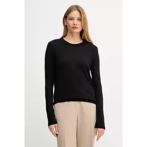 United Colors of Benetton pulover din amestec de mătase femei, culoarea negru, light, 1ZRED10CP imagine