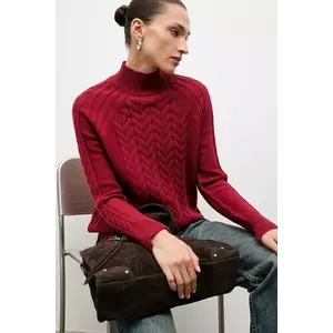 Answear.LAB pulover de cașmir culoarea rosu, cu turtleneck imagine