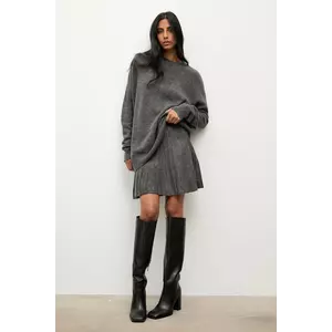 Answear.LAB bluză și fustă culoarea gri imagine