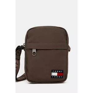 Tommy Jeans borsetă culoarea maro, AM0AM13710 imagine