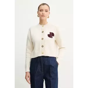 Patou cardigan din lână culoarea bej, călduros, KN2818064 imagine