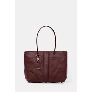 Geox poșetă de piele MIEREILLE culoarea bordo, D56ZPA 00046 imagine