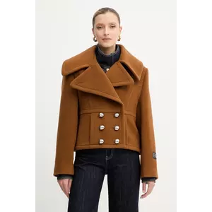 Patou haină cu lână culoarea maro, CO0310217 imagine