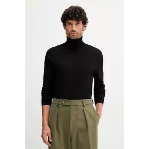 United Colors of Benetton pulover culoarea negru, light, cu guler, 110XU2025 imagine