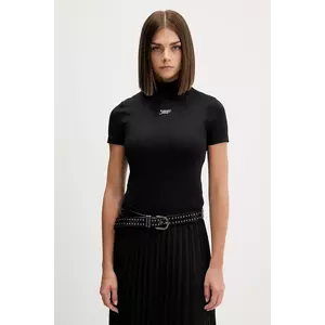 Tommy Jeans tricou culoarea negru, cu turtleneck, DW0DW21563 imagine