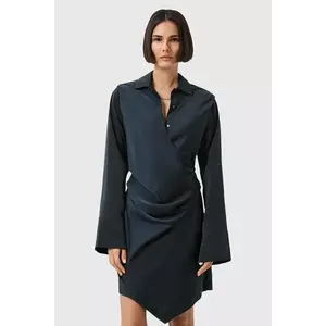 AllSaints rochie TIRA culoarea bleumarin, mini, mulată, W013DD imagine