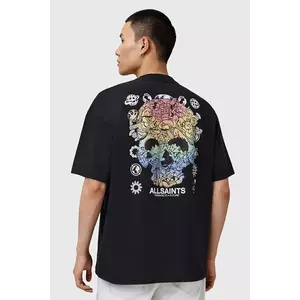 AllSaints tricou din bumbac TRANCE culoarea negru, cu imprimeu, M022PD imagine