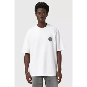 AllSaints tricou din bumbac WAVED culoarea alb, uni, M016JD imagine