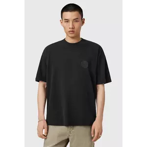 AllSaints tricou din bumbac WAVED culoarea negru, uni, M016JD imagine