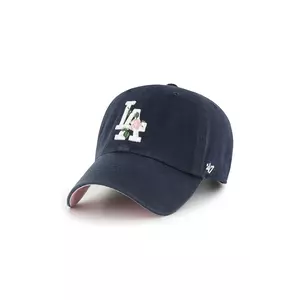 47 brand șapcă de baseball din bumbac MLB Los Angeles Dodgers culoarea bleumarin, B-THRNC12GWS-NY imagine