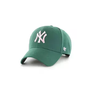 47 brand șapcă de baseball din amestec de lână MLB New York Yankees culoarea verde, B-MVPSP17WBP-DGE imagine
