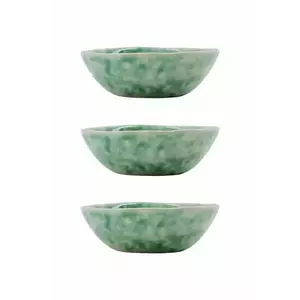 House Doctor set de boluri HDDiva 8, 5 x 3 cm. 3-pack culoarea verde imagine