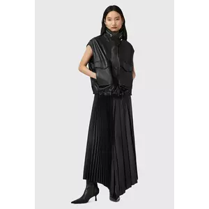 AllSaints fustă JAX culoarea negru, midi, evazați, W065RD imagine