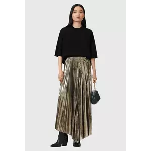 AllSaints fustă JAX culoarea auriu, maxi, evazați, W064RD imagine