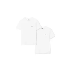 BOSS tricou de bumbac pentru copii 2-pack culoarea alb, cu imprimeu, J52680 imagine