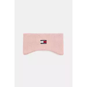 Tommy Jeans bentiță de păr din bumbac culoare roz AW0AW17898 imagine