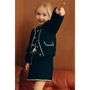 Abel&Lula fustă culoarea negru, mini, drept, 5517 imagine