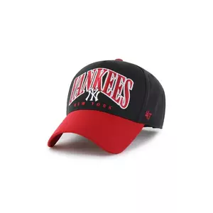 47 brand șapcă de baseball din amestec de lână MLB New York Yankees culoare neagră B-DRIBL17WBP-BK imagine