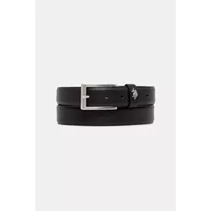 U.S. Polo Assn. curea de piele Hitchcock culoarea negru, AIUH32375MHN imagine