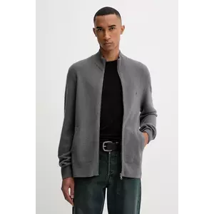 AllSaints hanorac din lână STATTEN culoarea gri, uni, M073KB imagine