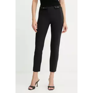 Elisabetta Franchi pantaloni culoarea negru, mulată, high waist, PA12056E2 imagine