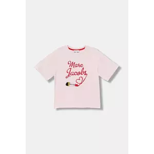 Marc Jacobs tricou de bumbac pentru copii culoarea roz, W60579 imagine