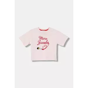 Marc Jacobs tricou de bumbac pentru copii culoarea roz, W60579 imagine