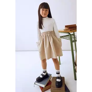 Mayoral rochie fete culoarea bej, mini, evazati, 4930 imagine