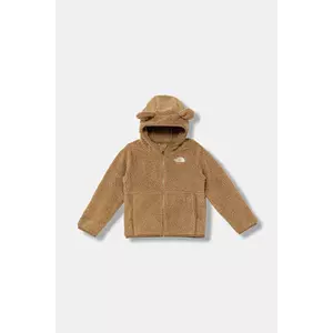 The North Face bluză copii KID CAMPSHIRE F/Z HOODIE culoarea maro, cu glugă, uni, NF0A88VRBQ81 imagine