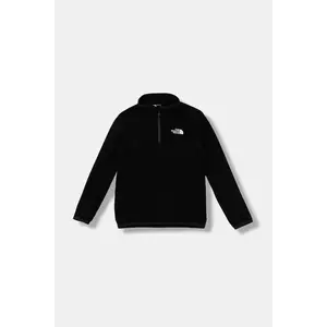 The North Face hanorac polar pentru copii KID GLACIER 1/4 ZIP PULLOVER culoarea negru, uni, NF0A8CVJJK31 imagine